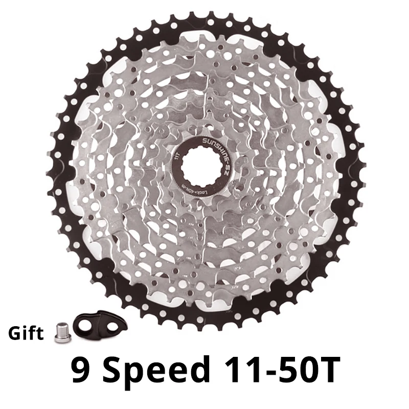 SUNSHINE MTB дорожный велосипед 9 скорость демонтажа кассеты свободного колеса маховик 9S 25/28/32/36/40/42/46/50 т в сутки для SHIMANO M592 SRAM велосипед части велосипеда