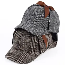 Шерлок Холмс ДЕТЕКТИВНАЯ шляпа унисекс косплей аксессуары береты для мужчин и женщин две бримы берет Deerstalker шляпа