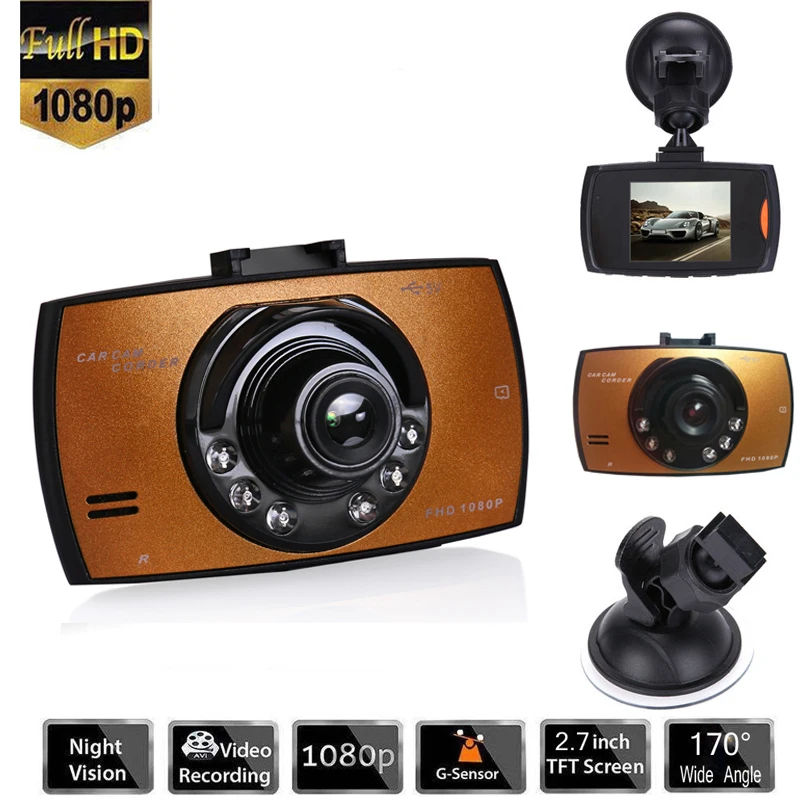 2,7 ''Full HD 1080P Автомобильный видеорегистратор, видеокамера регистратор приборная панель с видеорегистратором g-сенсор мини камера 3F03