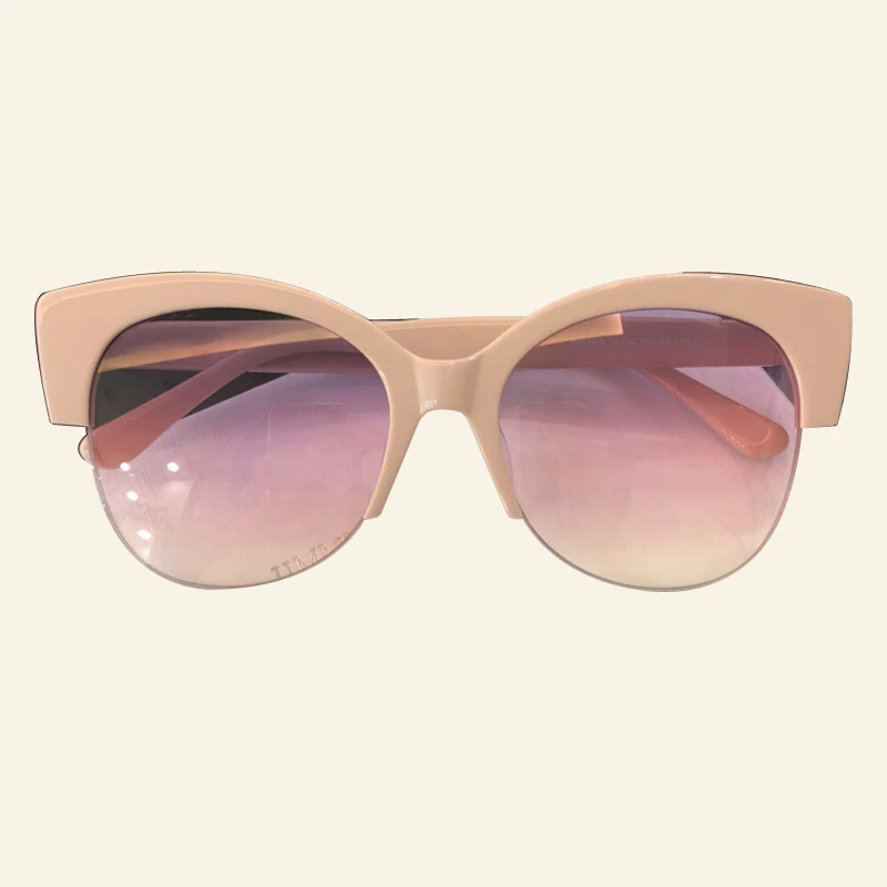 No1 Sunglasses Женские солнцезащитные очки "кошачий глаз" с полуоправой, фирменный дизайн, высокое качество, Oculos De Sol Feminino, винтажные Модные солнцезащитные очки - Цвет линз: No1 Sunglasses