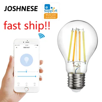 

Smart Lamp Night Light JOSHNESE 220V WiFi Smart Filament Bulb EWeLink APP Remote Control Dual-color E27 7.5W Dimmable Bulb