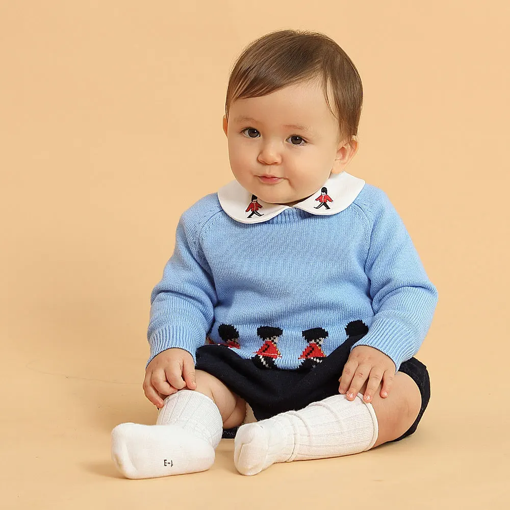 Boys Pullover Sweater Baby Tops Spanish Toddler Knitted Cartoon Sweater Kids Knitting Pullovers Children Clothes Knitwear Unisex knit sweater