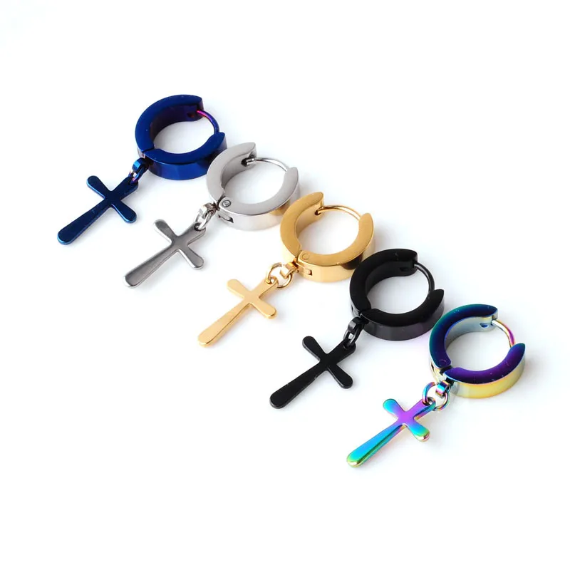 Серьги-гвоздики из титановой стали в стиле панк для мужчин и женщин ювелирное