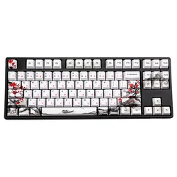 Allover tintura subbed ameixa blossom 110 chaves perfil oem keycap para diy teclado mecânico coreano japonês caráter keycaps