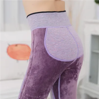 

Makuluya 600-700g Super Warm High Quality Plus Size Stretchy Cotton Velvet Lining Casual Women All-Match Slim Winter Leggings L6