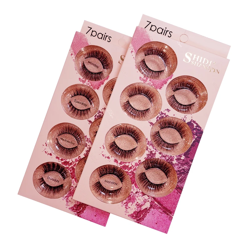 YSDO 7 пар 3D норковые ресницы драматические MakeupLashes пушистые норковые накладные ресницы wispy Box упаковка Поддельные ресницы
