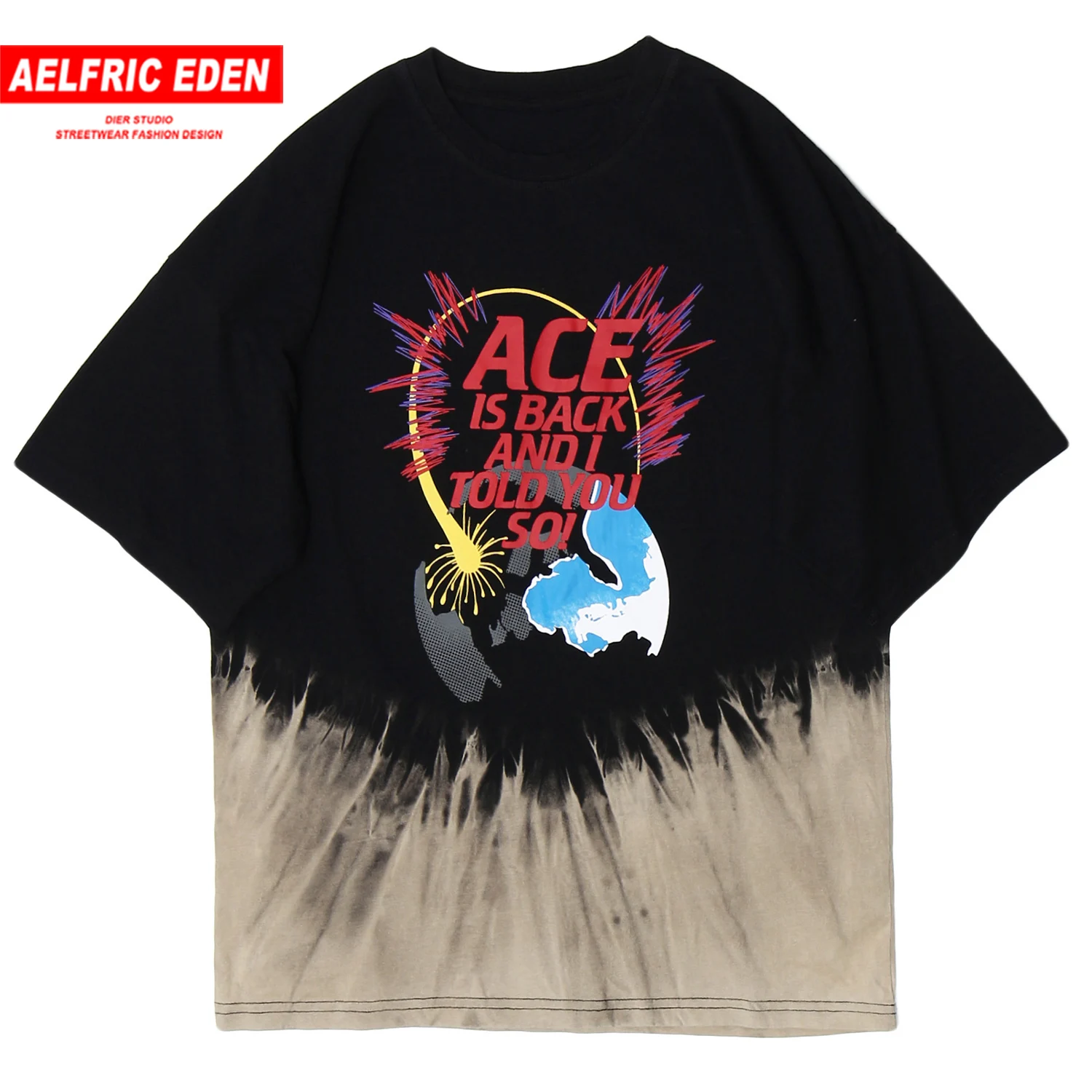 Aelfric Eden Tie Dye Футболка мужская повседневная Уличная мода короткий рукав топы 2020
