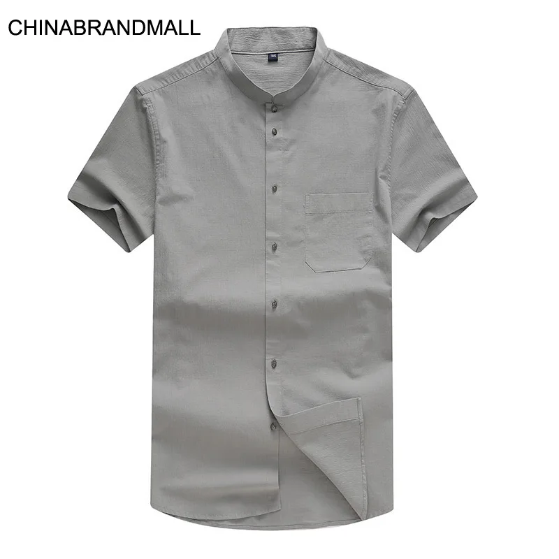

Men Plus Fat Plus Size Short Sleeve Shirt Young Men Fat Man Li Collar Morning Leisure Short Sleeve Shirt