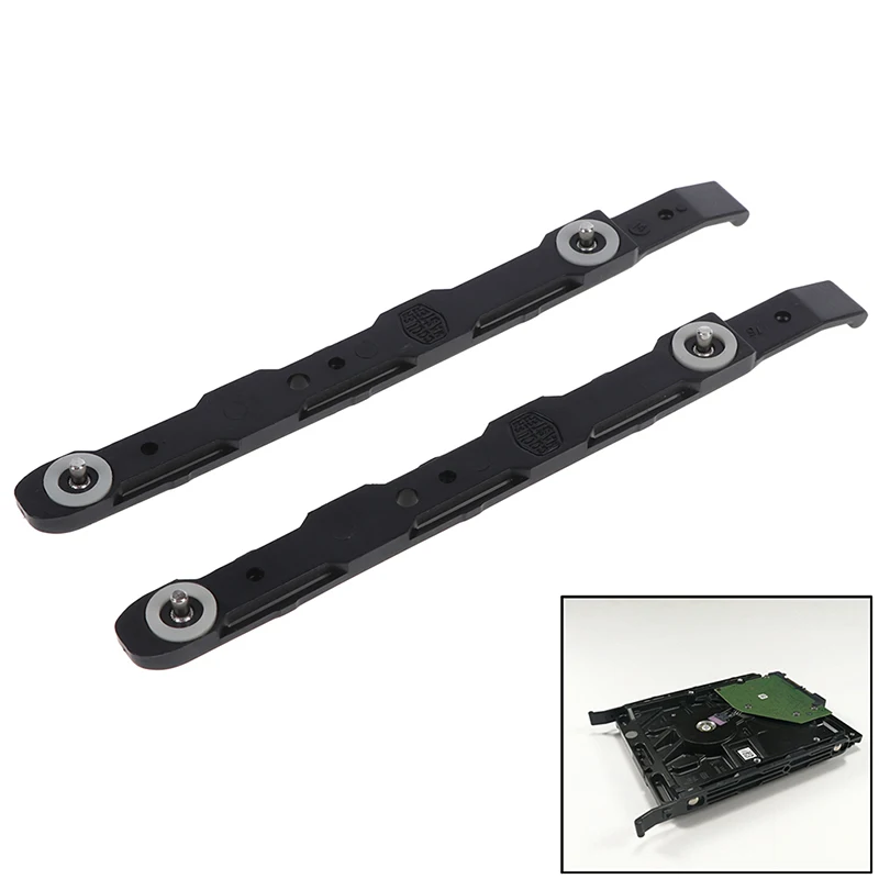 2pcs New Black Chassis Hard Drive Mounting Plastic Rails for Cooler Master_WK 