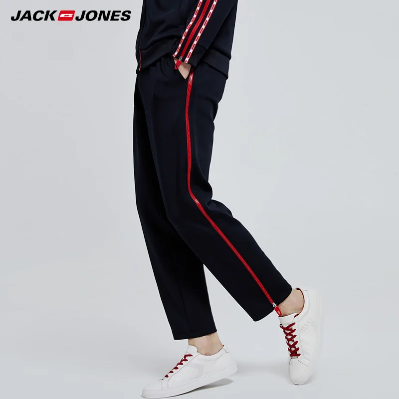 Мужские прямые облегающие повседневные брюки JackJones на молнии | 219314519|