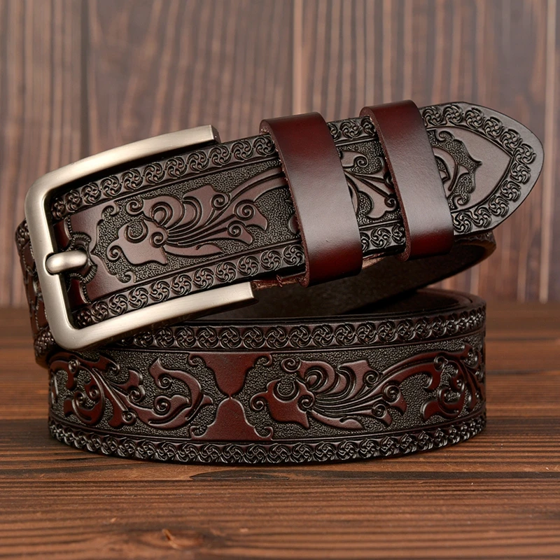 carved leather belt
