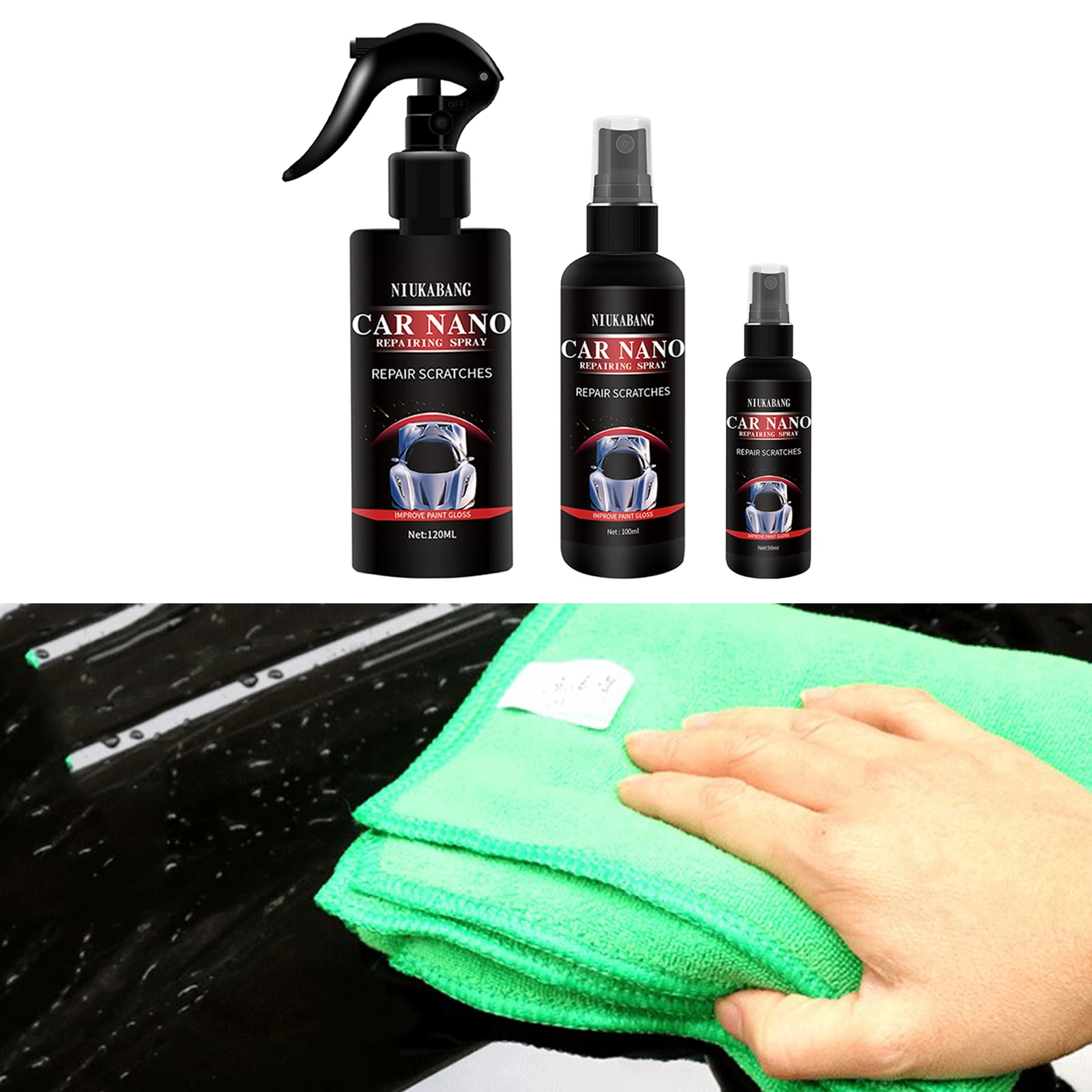 Car Coatings Nano Repairing Coating Spray Agent Polish Wax 30/120ml Super Gloss for Bike Rv Suv Truck Or Boat Body Detailing