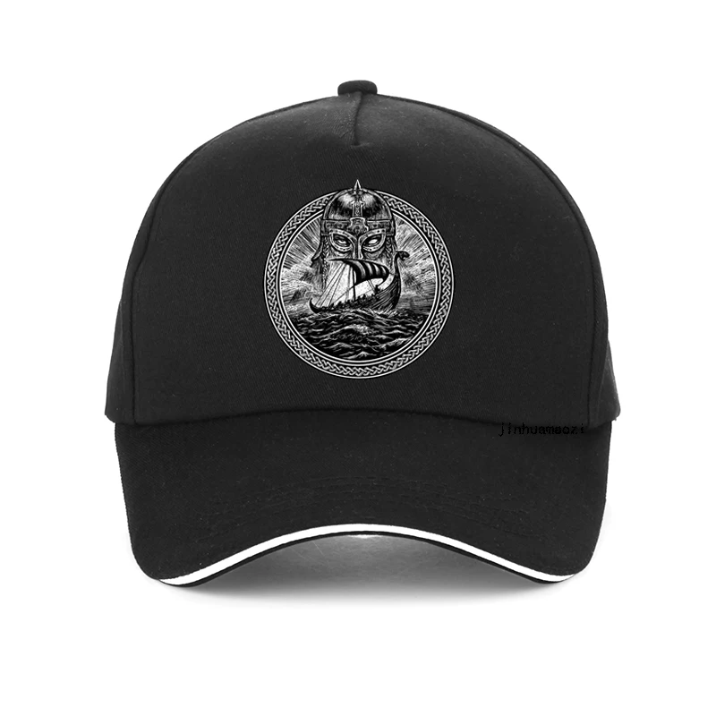 

King of nordic gods Odin hat Odin Storm Sea and Drakkar Baseball cap Fashion Nordic runes Men women hat snapback adjustable