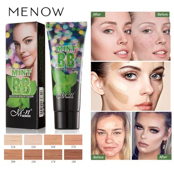 

MENOW Minor F656 Mint Refreshing 8 Color BB Cream Foundation Liquid Concealer No Card Loose Powder Breathable Natural