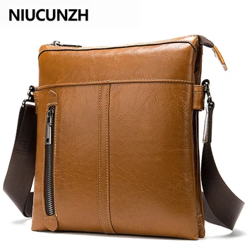 

NIUCUNZH Genuine Leather Men's Shoulder Bag for Men Single Strap Male Bags Men's Crossbody Bag Genuine Leather Men Hangbag