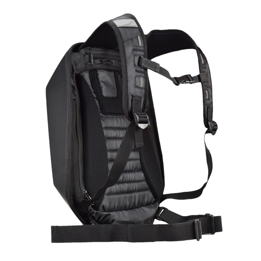 Black Hard Shell Case / Motorcycle Sport Bike Laptop Backpack