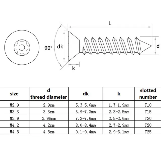 Viti Torx A Testa Tonda In Acciaio Inox | 10 Pezzi M3.5 X 20mm | Bulloni Per Fai Da Te E Riparazioni - Foto 5