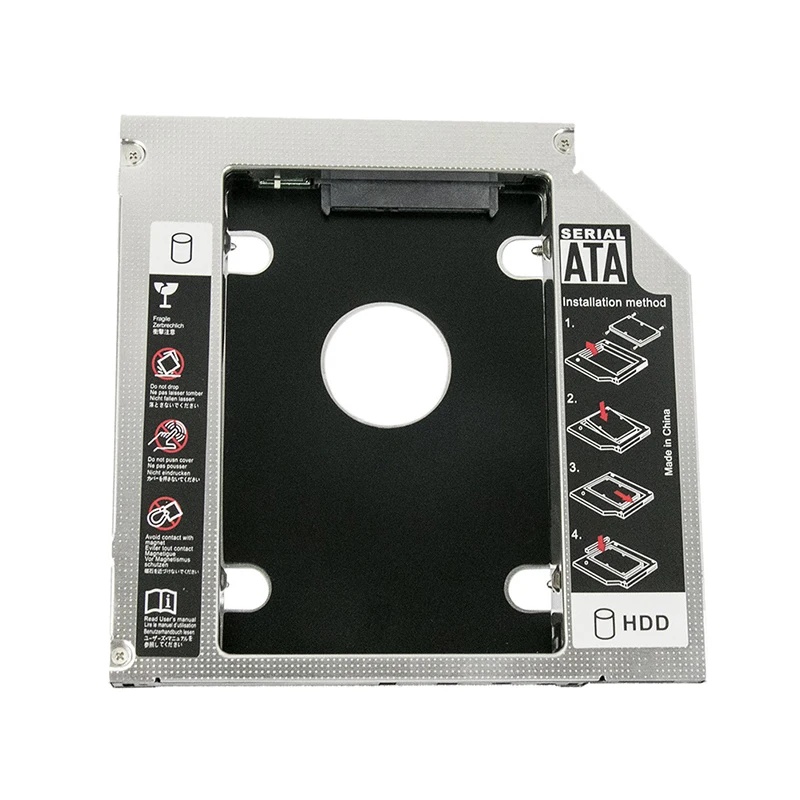 12,7 мм HDD Caddy алюминиевый Optibay SATA 3,0 Корпус жесткого диска dvd-адаптер 2,5 SSD чехол для ноутбука cd-rom