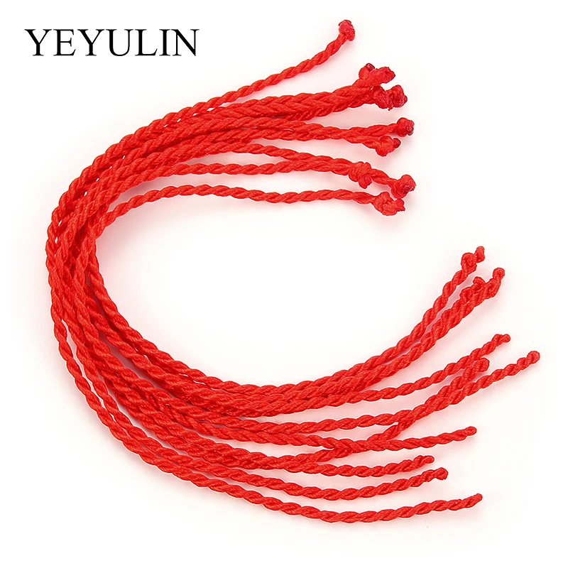 10 Pcs 2mm Red Rope Braided Red Line Good Luck / Rope / Rope Bracelet Female Men's Gift Protection Women Men Gift