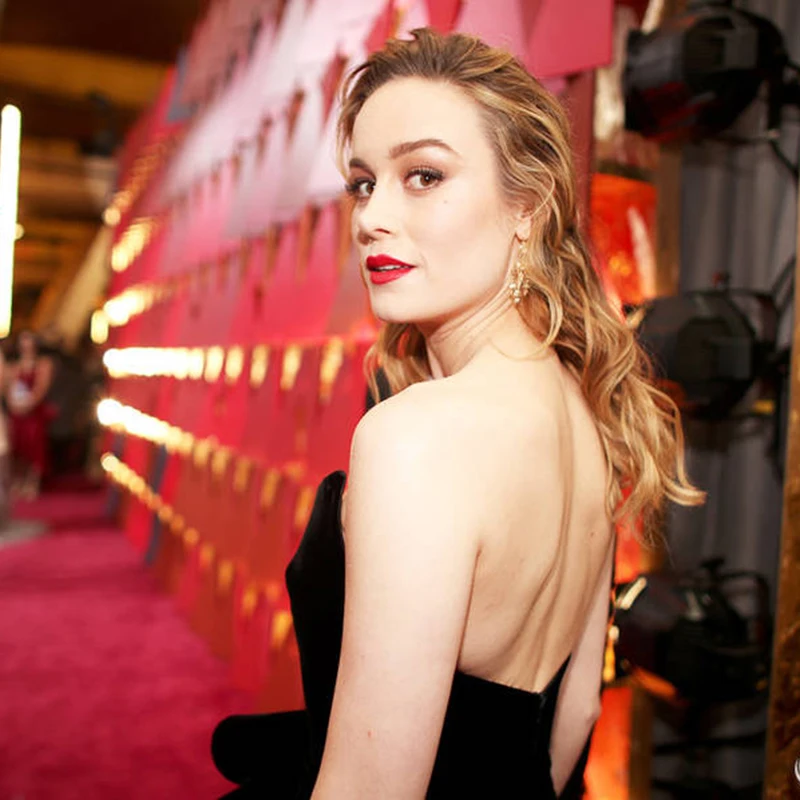 Brie Larson красный ковер для Оскара черный бархат платье знаменитостей V образным вырезом Русалка Длинные платья знаменитостей платья Vestidos De Noite