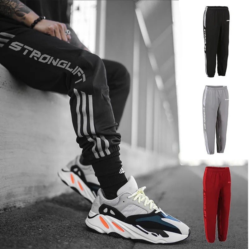 

2019 New Men's Summer Fire-Fitness Gymnastic Pants Quick-Dry Thin Elasticity Closing Running for Basketball Training-Style