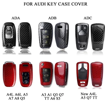

Carbon Fiber Car Styling Auto Key Protection Cover Case For Audi A1 A3 A4 A4L A5 A6 A6L A7 A8 Q3 Q5 Q7 S3 Car Holder Shell