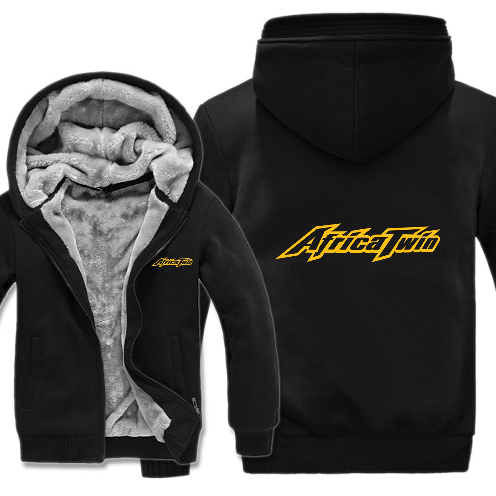 Winter Motorcycle Adventure AFRICA TWIN Quality Printing Graphic Hoodies  Men Fashion Wool Liner Jacket Pullover Sweatshirt - AliExpress