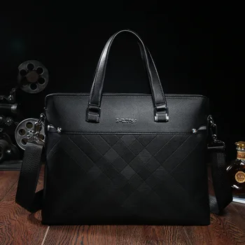 

Really PU Leather Business Briefcase MEN'S Leather Bag Insurance zhan ye bao Laptop Computer Backpack