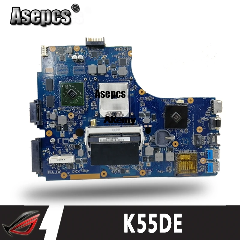 Asepcs K55DE материнская плата для ноутбука ASUS K55DR A55DR K55D K55N K55 тест оригинальная