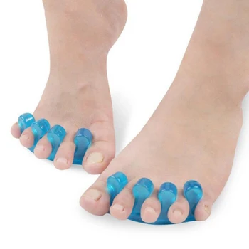 

5pcs/pack Silicone Toe Finger Separators Universal Flexible Nail Art Manicure Pedicure Foot Braces Random Color