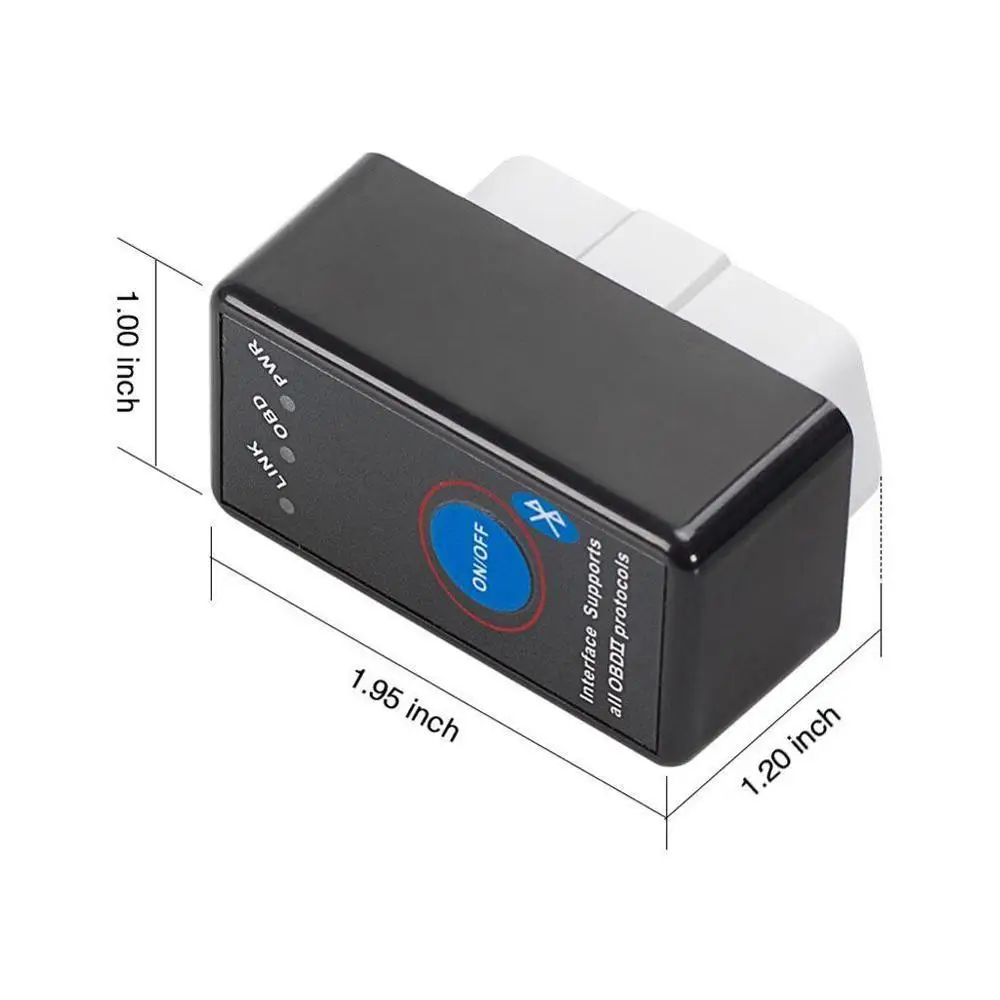 Супер Мини elm327 Bluetooth OBD2 V1.5 Elm 327 V 1,5 OBD 2 автоматический диагностический инструмент сканер Elm-327 OBDII адаптер автоматический диагностический инструмент