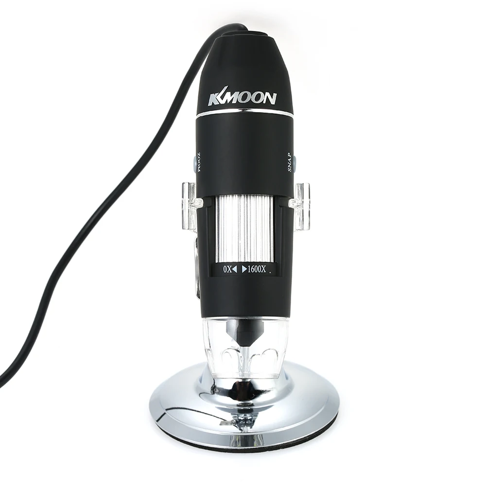 KKmoon 1600X увеличение USB цифровой микроскоп с функцией OTG эндоскоп 8-светодиодный светильник увеличительное стекло лупа с подставкой