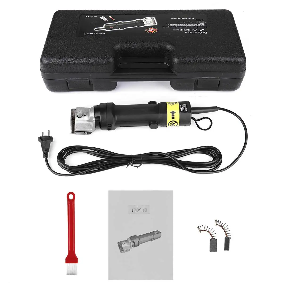 Doersupp 220V 690W Алюминий для лошадей, скота машинка для стрижки волос для хвостика лошадь из верблюжьей шерсти машинка для стрижки 2400r/мин низкая Шум