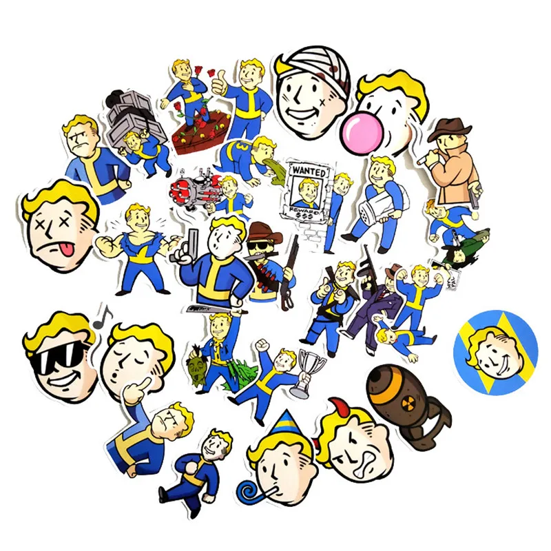 TD ZW 29 шт. Fallout наклейки из игры Наклейка для сноуборда ноутбука багаж автомобиля холодильник DIY Стайлинг винил домашний декор Pegatina