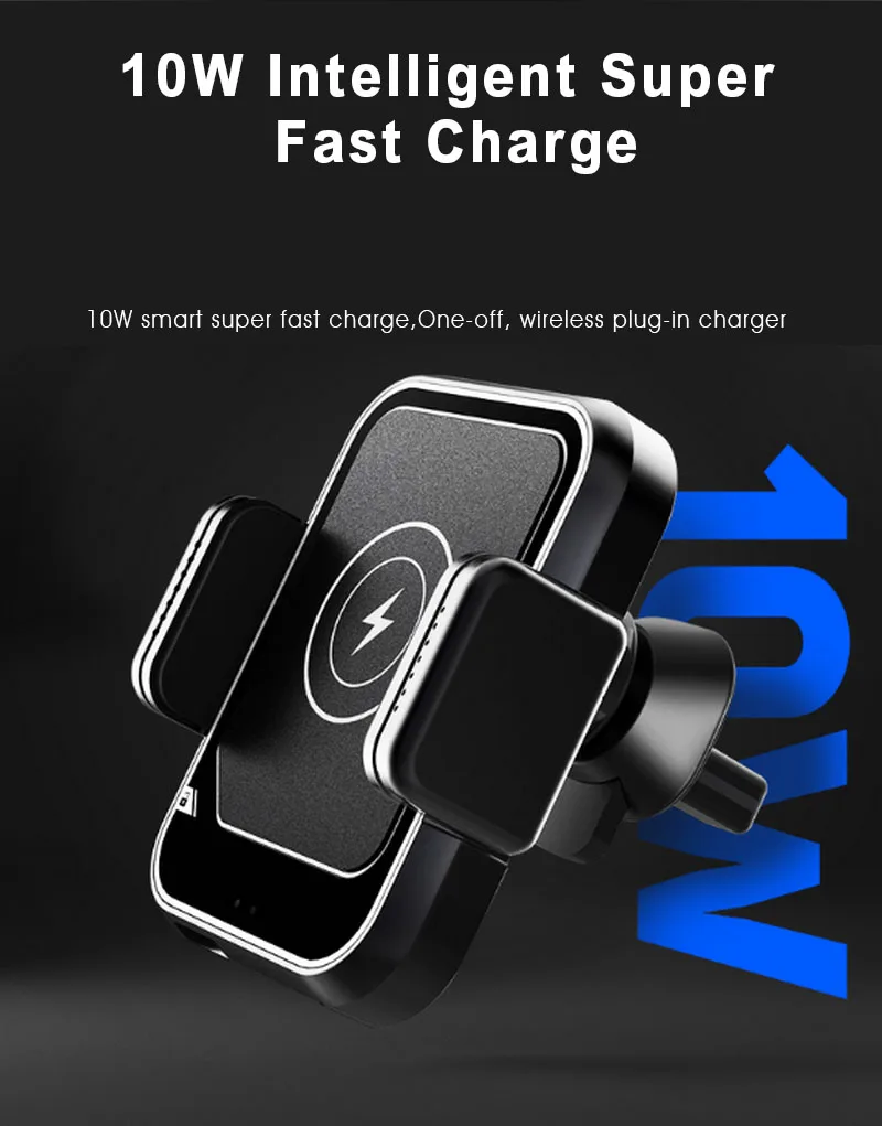 Car Holder for Phone Qi Wireless Stand for iPhone X GPS Anti-scalding Aromatherapy Air Vent Temperature-control Fast Charger
