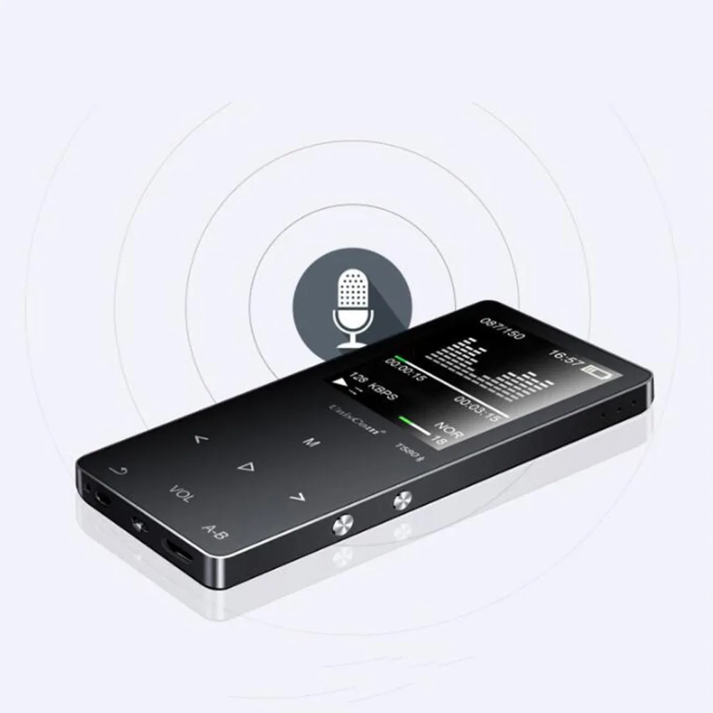 16 Гб Беспроводной MP3 плеер HiFi бас музыкальный плеер APE FLAC FM радио TF портативный MP3 музыкальный плеер Hi-Fi без потерь