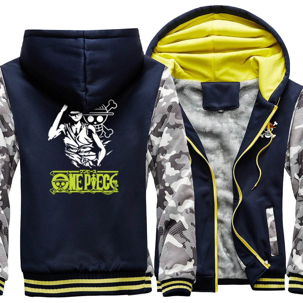 

One Piece Funny Personality Print Clothing Jackets Man Pattern Fleece Hoody For Mens Oversize Loose Sweatshirt Winter Hooded Men