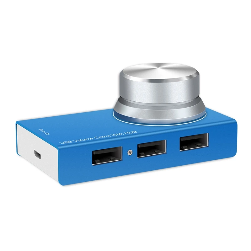 RISE-3 порта концентратор высокая производительность Usb регулятор громкости Ручка, компьютерный динамик аудио регулятор громкости регулятор с одной клавишей Mute Fun
