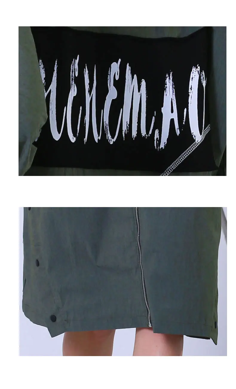 XITAO плащ большого размера с буквами женская одежда 2019 карман элегантный с капюшоном воротник с широкой талией осеннее длинное повседневное