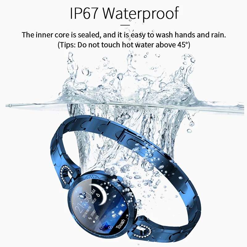 AK15 Smartwatch with Heart Rate Monitor Blood Pressure Clock Smart Waterproof Physiological Cycle Watch Support for Women