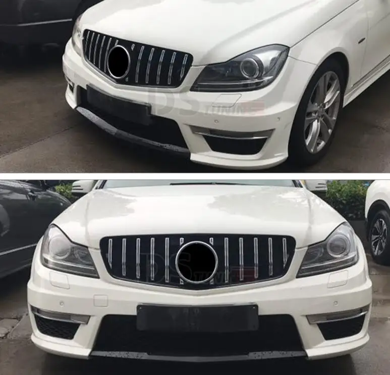 Автомобильные аксессуары W204 GT GTR решетка для Mercedes Benz W204 C класс автомобиля передний бампер C180 C200 C250 C300 стиль 2007