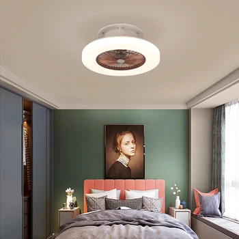 

New-Designed LED acrylic ceiling fans lights minimalist home lighting living room dinning room RGB color changeable ceiling fans