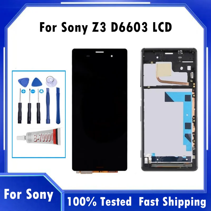5 2 &quotНовый ЖК-дисплей для SONY Xperia Z3 D6603 D6633 D6653 L55T D6683 D6616 сборочного узла сенсорного