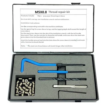 

30 Pcs Thread Repair Tool Kit Repair Recoil Insert Kit,Thread Repair Kit Type, M5 x 0.8mm