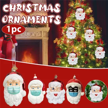

2020 DIY Quarantine Christmas Quarantine Decorate Santa Claus Quarantine Personalized Hanging Pendants Santa Claus Ornament