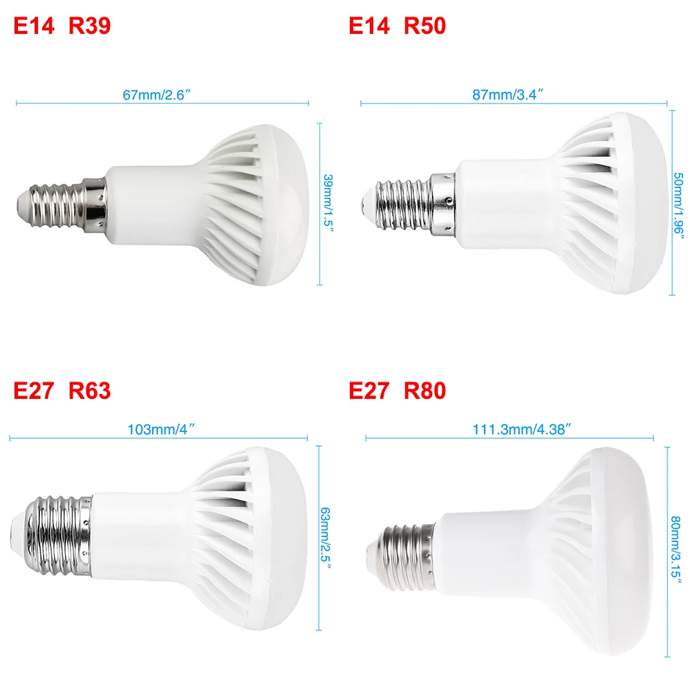 R39 R50 R63 R80 LED Lamp Replacement Bulb Reflector Light E27 E14 Socket FC79 R39 R50 R63 R80 LED Lamp Replacement Bulb Reflector Light E27 E14 Socket FC79
