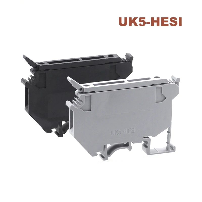 2Pcs Clamp Fuse Screw Terminal Blocks UK5-HESI Din Rail Electrical Wire Connector Terminals Block Seat Morsettiera 6.3A | Обустройство