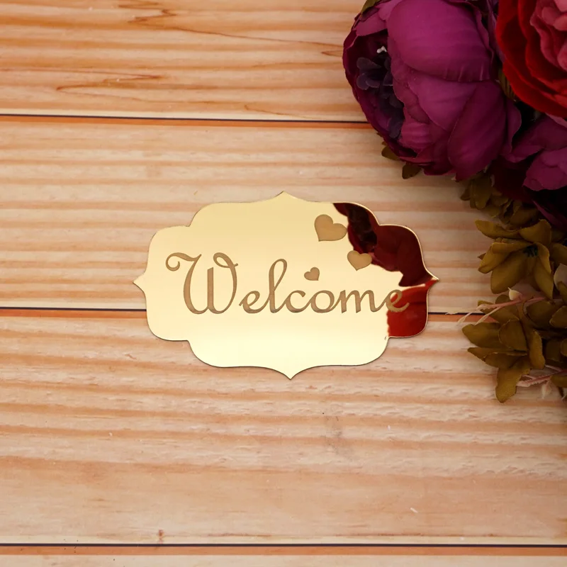 3D акриловая зеркальная дверная табличка предупреждающие знаки логотип входа в