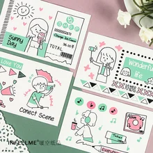 Infeel. me открытка дневного света Закладка поздравительная открытка Письмо бумага 1 лот = 1 упаковка = 18 шт