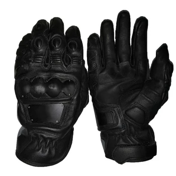 

New 2 Colors 100% Genuine Leather Titanium Alloy Motorcycle Gloves Racing Gloves Driving Motorbike Cowhide Touch Screen Gloves